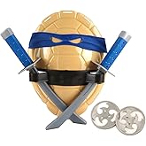 Aexfuma Turtle Shell for Kids Cosplay Halloween Cartoon Ninja Costume Party, Super Hero Cosplay Costume (Blue)