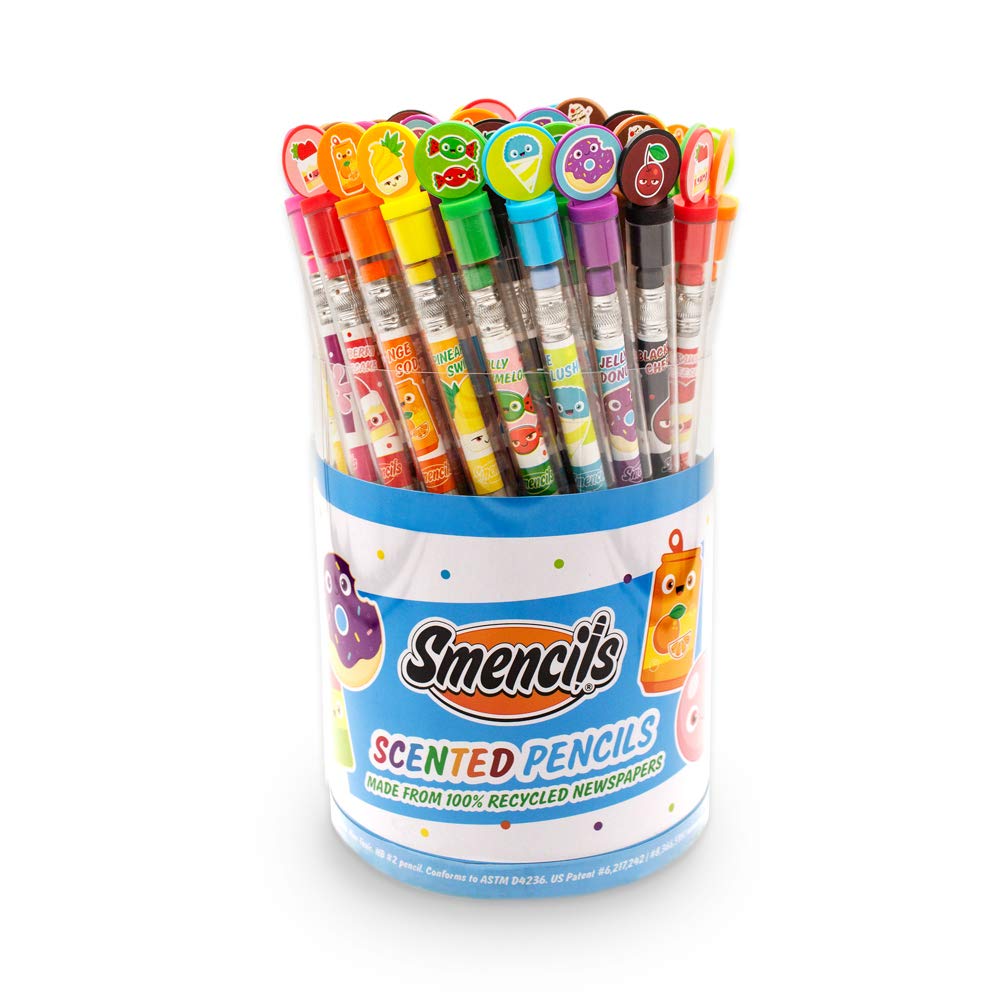 Scentco Graphite Smencils Cylinder HB 2 Scented Pencils, 50 Count