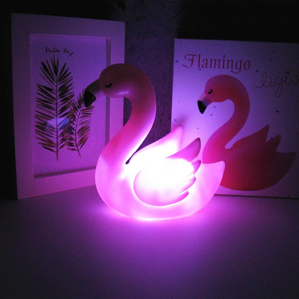 Fantes LED Flamingo Night Light Decorative Light Battery Operated Baby Children Nursery Light for Bedroom Party Christmas Birthday Gift (Pink - Image 5