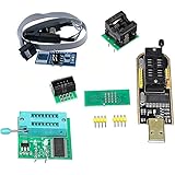 KOOBOOK 1Set CH341A 24 25 Series EEPROM Flash BIOS USB Programmer+SOIC8 SOP8 Test Clip+SPI Flash 1.8V Adapter+SOP8 SOIC8 to D