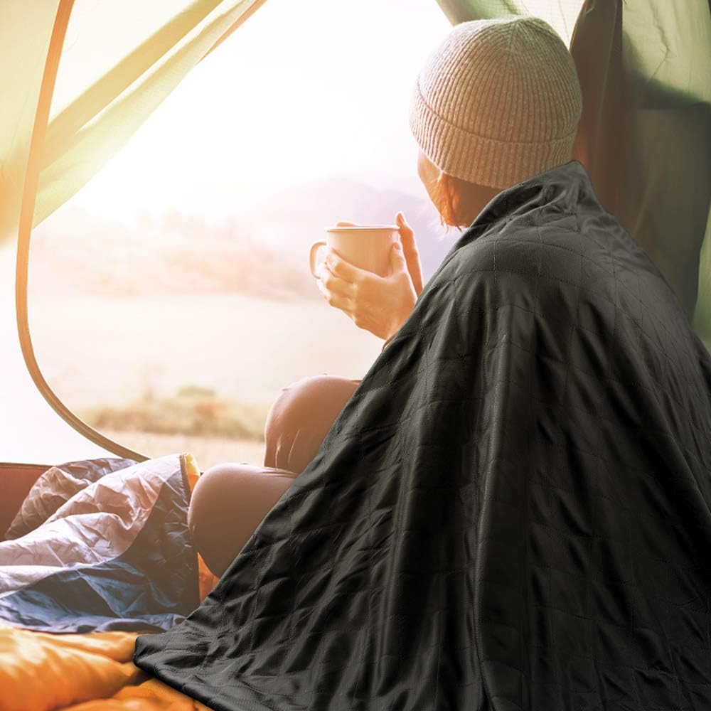 Forceatt Camping Blanket, Picnic Blanket for Outdoors Wearing, Warm, Light, Thick, Machine Washable, 140cm 200cm, Suitable for Camping, Outdoor, Picnic, Festival, Travel : Clothing