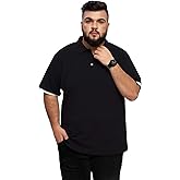 Aiyino Men's L-5XL Big and Tall Classic Fit Short Sleeve Solid Soft Cotton Polo Shirt