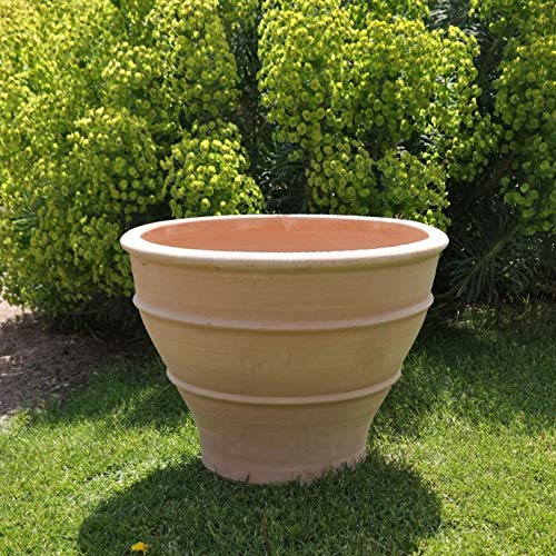 Palatina-Keramik | großer breiter Pflanzkübel Übertopf aus Terrakotta | 60 cm | winterharter Blumenkübel Außen Garten Buxus – Bild 2