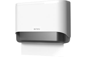 Bertreno Paper Towel Dispenser Wall Mount Multifold/Trifold/C Fold Paper Hand Towel Dispenser Bathroom Commercial Hand Paper Towels Dispensers Adhesive White