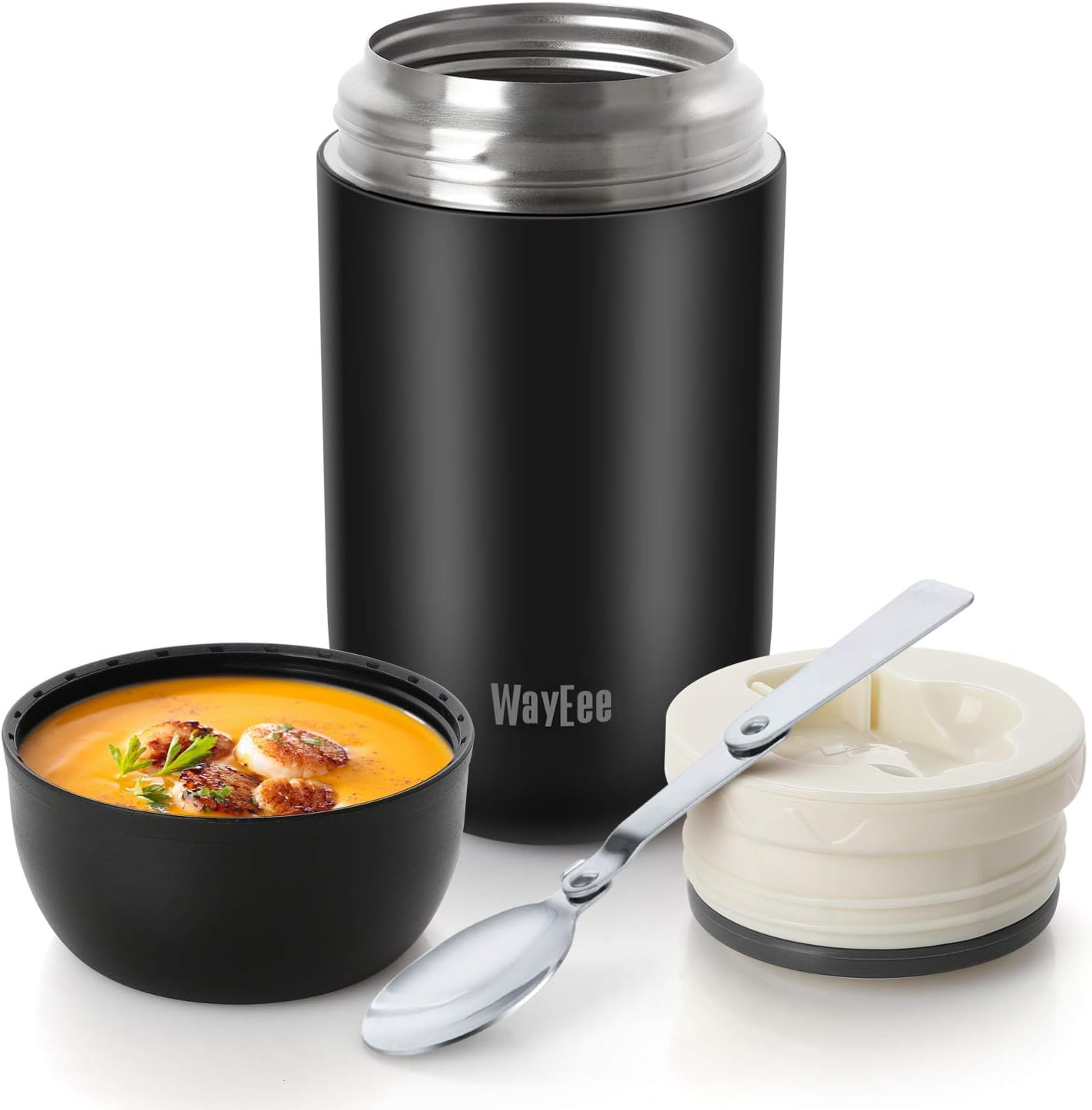 Lunch Box In Acciaio Inossidabile A Prova Di Perdite, Termica Per Alimenti Caldi, Con Coperchio Ermetico, Per Zuppe E Pietanze, 3 Contenitori + Borsa Termica, Lavabile In Lavastoviglie