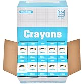 Rarlan Crayons Bulk, 6 Colors, 200 Boxes, 1200 Count Crayons | for Kids, Toddlers, Teachers, Restaurants, Party Favors, Goody Bags, Classroom Must Have, School Supplies