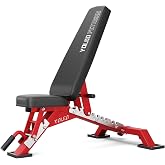 YOLEO Commercial Weight Bench, 2315LB ASTM Certified | 90% Pre-Assembled, 32" Extra-Long Backpad for Stability, Big Wheels for Easy Moving