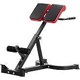 VEVOR Roman Chair Hyperextension Bench, 300 lbs Adjustable Extension Machine, Multi-Function Exercise Equipment for Glute, Hamstring, Lower Back, and Ab Workout, Fitness Weight Bench for Home Gym