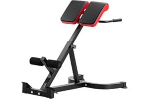 VEVOR Roman Chair Hyperextension Bench, Adjustable & Foldable Extension Machine, Multi-Function Exercise Equipment for Glute,
