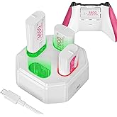 4 Pack Rechargeable Battery Pack Compatible with Xbox Series S/X,Charger Dock with 4 x 3600mWh NiMH Controller Battery Pack for Xbox One Wireless Controller