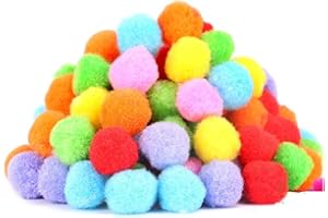 PET SHOW 20Pcs 1.5"/3.8cm Cat Toy Balls Bulk Soft Kitten Pompon Toys Indoor Cats Interactive Playing Quiet Ball Cats Favorite Toy Assorted 10 Colors