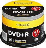 Intenso DVD+R 16x 50 Pack Cakebox 4.7GB Single Sided Write Once