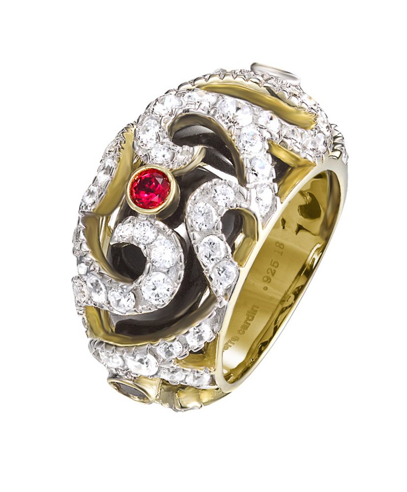 Pierre Cardin Women's Ring Gosselin Brilliant Cut 925 Sterling Silver Zirconia White Size K – PCRG90463B160