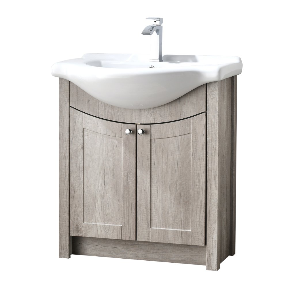 RESSORTIR bathroom vanity, Grey Oak LAVORIST