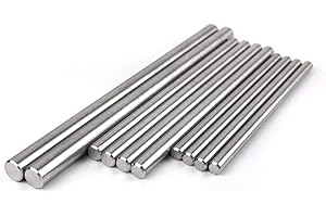 HAMINELER 10Pcs Stainless Steel Metal Round Rods Dowel Pin Kit, Support Pin Fasten Elements for DIY Craft Tool, 5x100mm, 6x120mm, 8x150mm