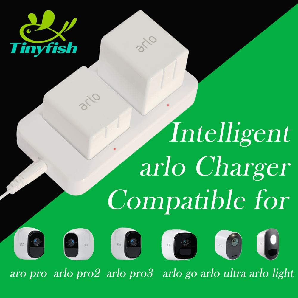 Battery Charger for Arlo Security Camera-for [Arlo Charger Station}-Charging Arlo Camera-for Arlo Batteries for Arlo Security Ligh, Arlo Pro, Arlo Pro 2, Arlo Go, UL Certified Adaptor-Tinyfish Charger : Camera & Photo