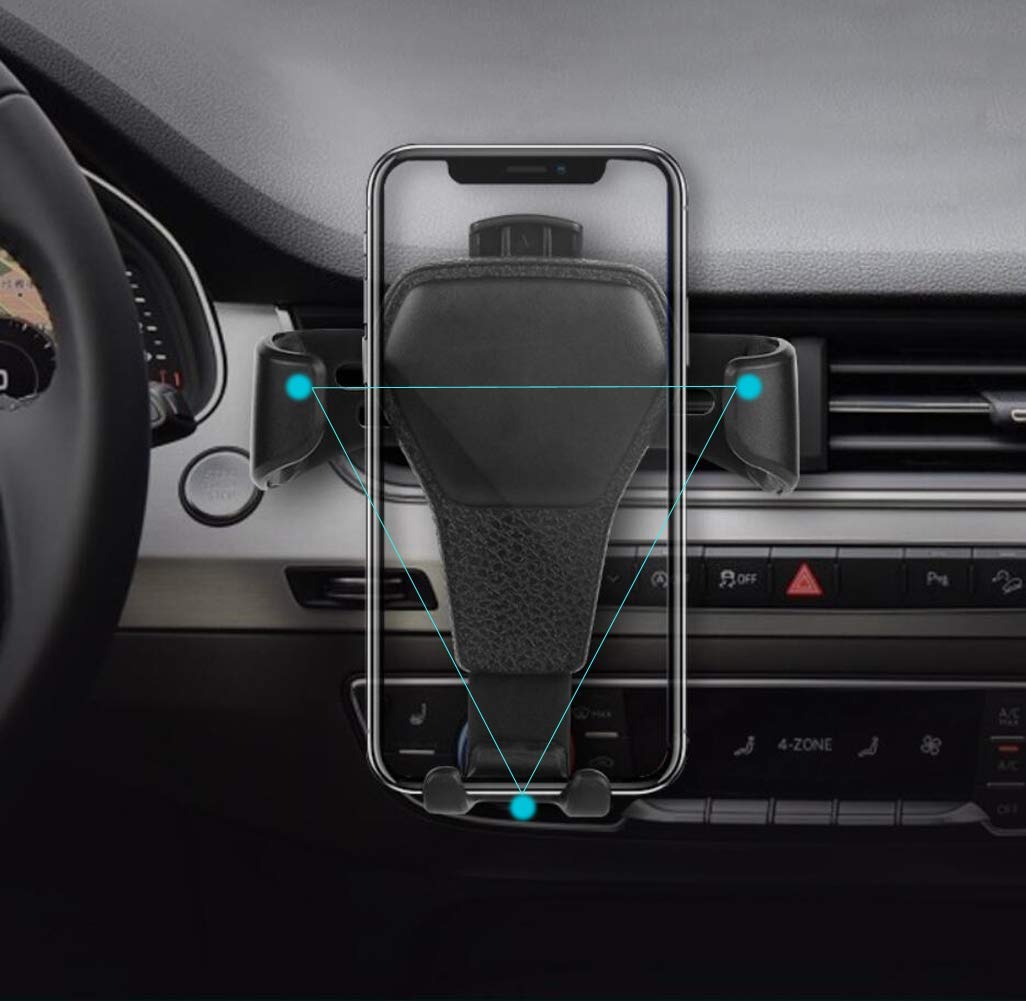 2PCS Cell Phone Holder for Car, ZOORE Auto-Clamping Air Vent Car Mount Holder Cradle, Universal Stand Holder Compatible with iPhone Xs XR X 8 7 6 6s Plus 5 5S 5C, Galaxy S10 / S10+ / S9 / S9 and More