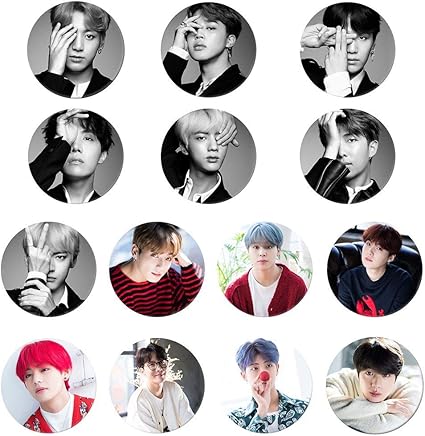 Amazon Nuofeng Kpop Bts 防弾少年団 フォトボタン バッジ ピン ブリキ板 2 3インチ スタンプ 文房具 オフィス用品