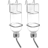 Small Animal Water Bottle 2 Pack, No Drip Guinea Pig Water Bottle &amp; Rabbit Water Dispenser, 350ml Leakproof Pet Water Dispenser for Hamster, Bunny &amp; Small Pet Cage Accessories
