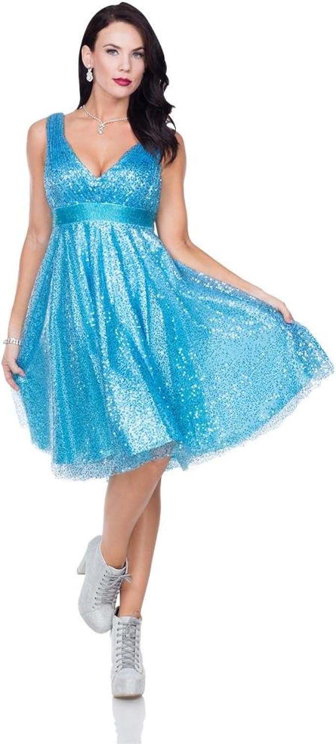 Aris A Women’s Dazzling FitandFlare Sequin Prom