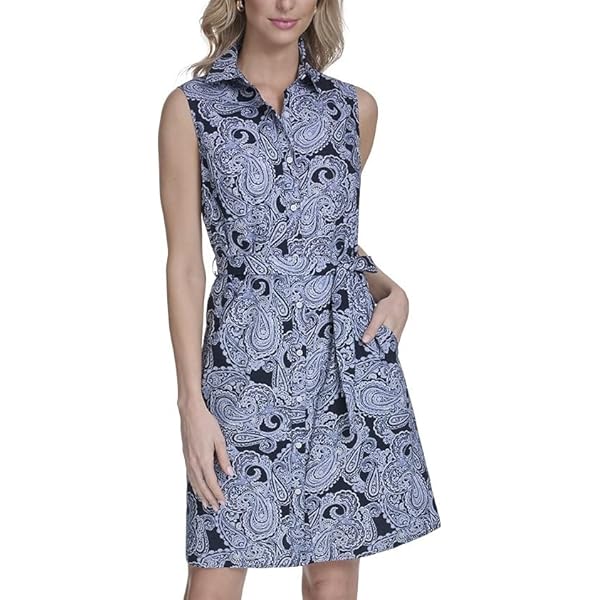 navy blue dress for baby girl Tommy Hilfiger Floral Print A-Line Mini Dress 4 main image 1