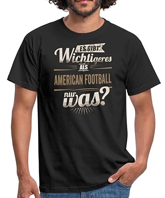 Spreadshirt Sportler Motiv American Football Es Gibt Wichtigeres Sepia Rahmenlos Geschenk Männer T-Shirt
