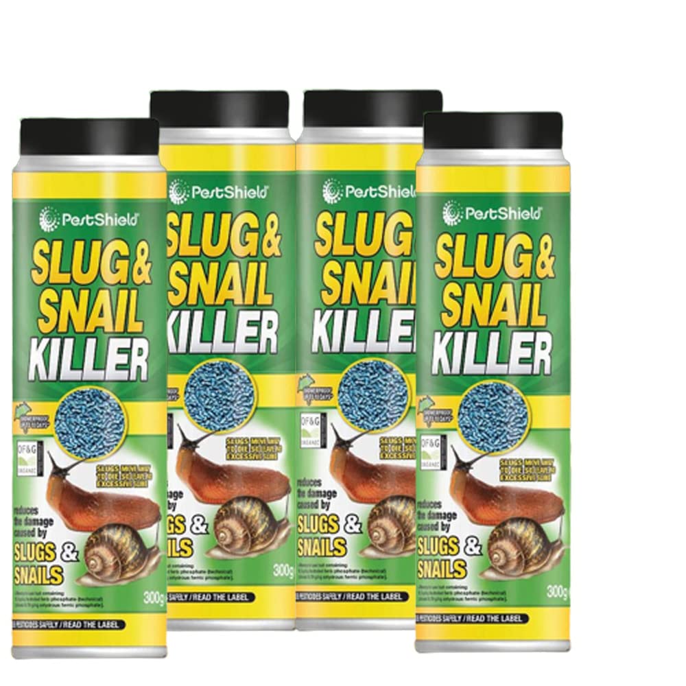 Slug Killer Pellets | Slug and Snail Repellents | Indoor and Outdoor Slug and Snail Killer | Slug and Snail Control Pellets 300 gram | Pack of (4)
