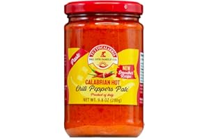 TUTTOCALABRIA Chili Pepper Paste Pate, 10oz (285 g), Seedless, No Seeds, Fine and creamy processing, Spicy and rich in flavour, Versatile condiment, Ideal for bruschetta, sandwiches, grilled meats and creative recipes