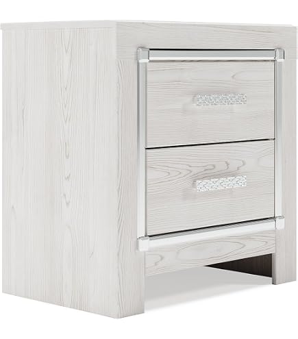 Amazon.com: Signature Design by Ashley Altyra Modern Glam 6 Drawer Dresser,  Whitewash : Home & Kitchen