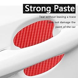 ASUBHA 4PCS Carbon Fiber Anti-Scratches Car Door