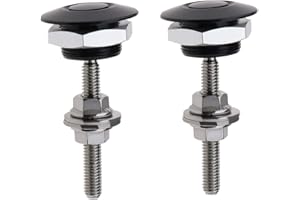2X 30mm (1.18 inch) Universal Auto Vehicle Quick Release Latch Mini Hood Pin Lock Clip Kit Push Button Bonnet Aluminum Alloy 