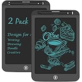[2 Pack] TIQUS 9.25 Inch LCD Writing Tablet Pad Ewriter Electronic Board and MeMO Notes for and Adults at Home School and Office Middle Stylus [Black]