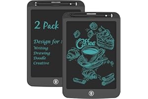 [2 Pack] TIQUS LCD Writing Tablet Pad 9.255 Inch Ewriter Electronic Board and MeMO Notes for Adults at Home School and Office