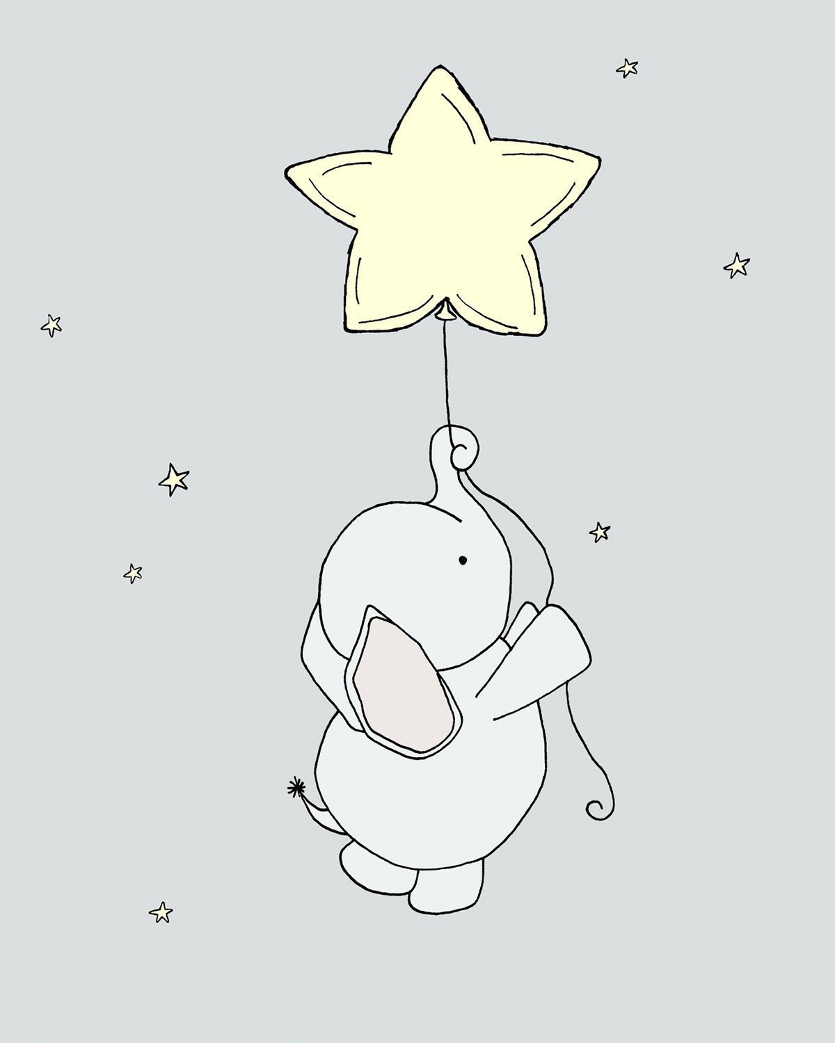 elephant nursery art