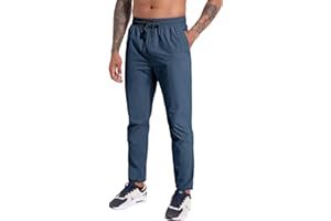 Boyzn Mens Athletic Workout Pants, Lightweight Outdoor Waterproof Golf Hiking Pants, Quick Dry Gym Jogging Sweatpants for Men