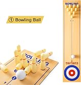 RAYNA GAMES 3 in 1 Tabletop Shuffleboard Bowling Curling Set 8 P rollers view 4