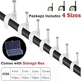 Dekukar 400pcs Cable Clips 4 Sizes Storage Box 4-10mm Wire Tidy Nicely view 2