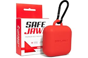 SAFEJAWZ Premium Mouthguard Case with Carabiner Clip, Durable and Flexible Silicone Design to Keep Mouth Guard Protected/Clea