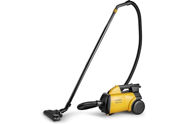 EUREKA Mighty Mite 3670G Corded Canister Vacuum Cleaner Bagged for Carpets and Hard floors,Pet,Yellow w/ 2 Dust Bags