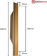 highdecora Small Profile Pull Handle, Gold, Modern Drawer Handles (2) view 2