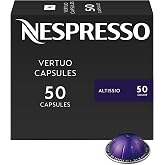 Nespresso Vertuo, Altissio, Medium Roast, 50-Count Espresso Pods | Medium-Roast Coffee Capsules, Bold cereal notes with a creamy, full body