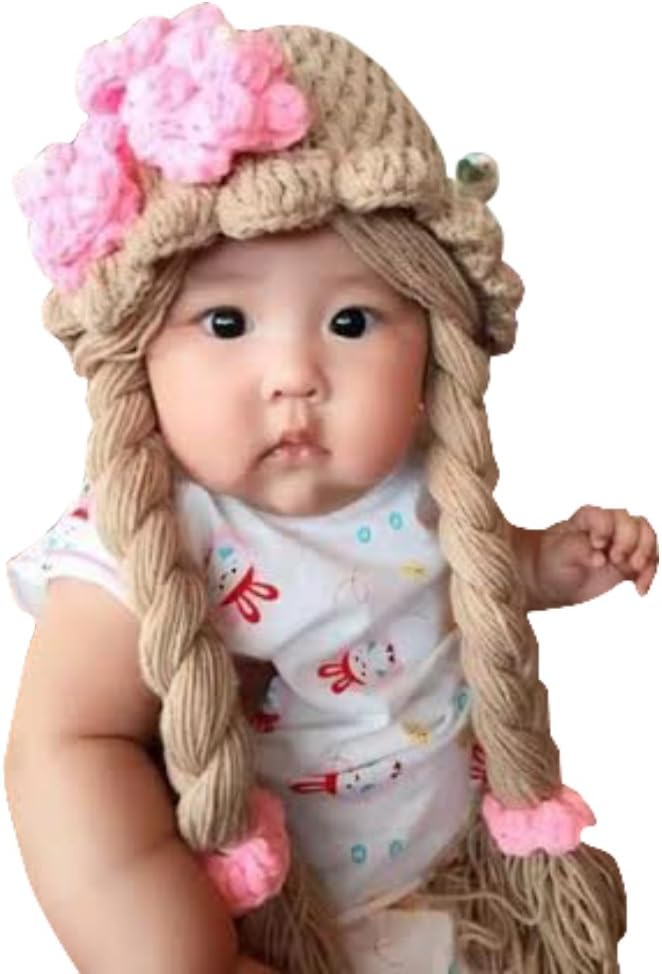 baby girl cap with hair