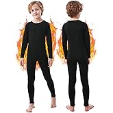 PISIQI Thermal Underwear Set for Boys Long Johns Fleece Lined Set Kids Ultra Soft Base Layer Top Bottom Warm Set for Skiing