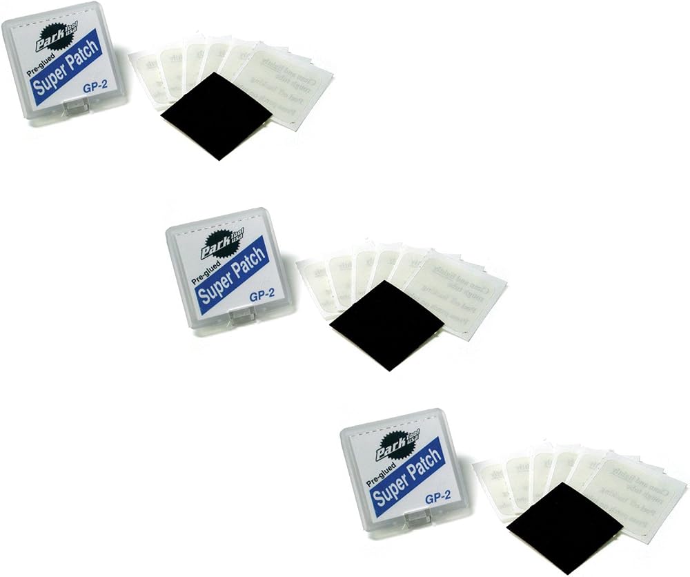 Park Tool GP-2 Pre-Glued Super Patch Puncture Repair Kits Pack of 3