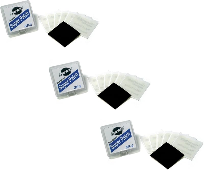 Park Tool GP-2 Pre-Glued Super Patch Puncture Repair Kits Pack of 3