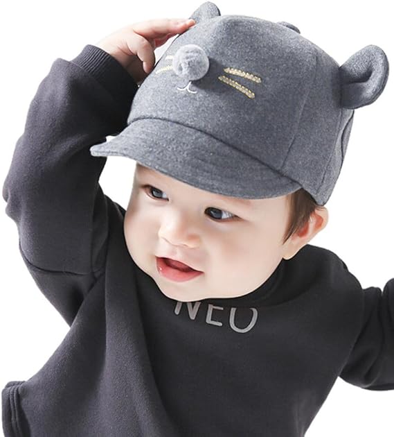 Amazon Co Jp ベビー帽子 赤ちゃん ニット帽 くま耳 可愛い 男の子 女の子 柔らかい おしゃれ 無地 出産祝い 写真撮影 百日記念 寝相アート ブラック 服 ファッション小物