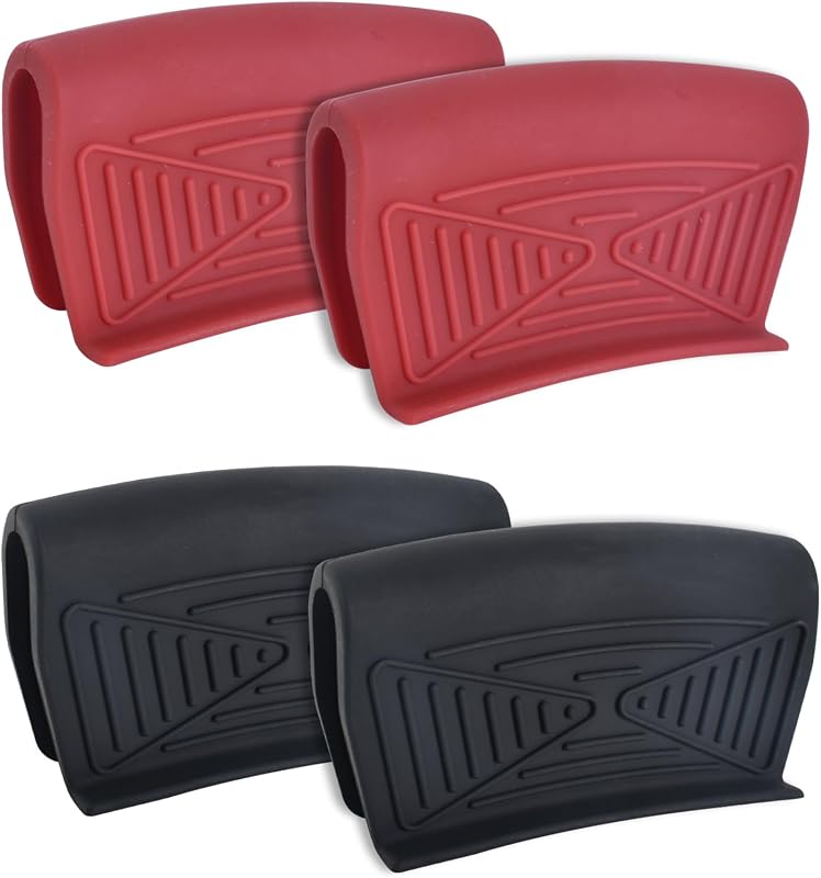 Silikon Schutz Für Topfgriffe 4 Stück Silikongriffe Für Gusspfannen, Silikongriffe Für Töpfe Hitzebeständig, Silikon Topfgriffe Für Gusstöpfe, Topflappen Handclip, Für Bratpfannen Ofenschalen — Foto 1 von 8