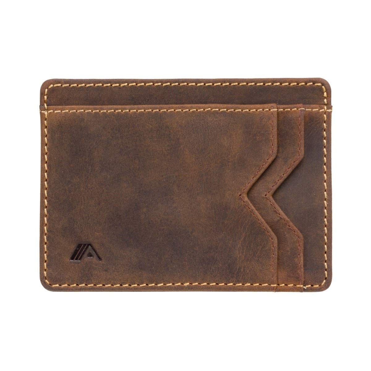 A-SLIM RFID Card Holder - Photo Window/ID Holder Wallet - Minimalist Leather Card Wallet with Front Pocket | Kumo