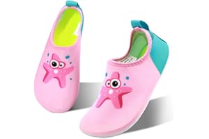 HIITAVE Kids Water Shoes Non-Slip Beach Swim Barefoot Quick Dry Aqua Pool Socks for Boys & Girls Toddler