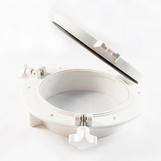 Seaflo Boat Circle Round Porthole Window With White ABS Plastic Trim